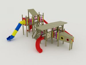 Ahşap uçak Temalı Çocuk Oyun Parkı